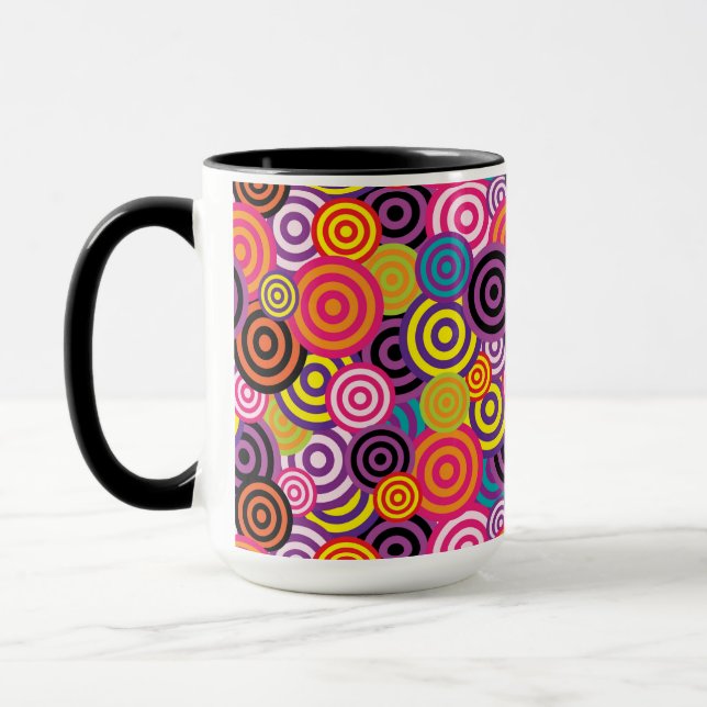 psykedeliska cirklar kaffekopp (Vänster)