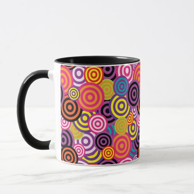 psykedeliska cirklar kaffemugg (Vänster)