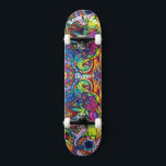 Psykedeliska däck för Skateboard<br><div class="desc">Gör de här Psychedelic-dekarna för Skateboard till dina egna genom att lägga till texten. Om du vill komma åt avancerad redigering går du till "Anpassa den här verktygen" och klickar på "Information",  rulla ner och tryck på länken "klicka för att anpassa ytterligare".</div>