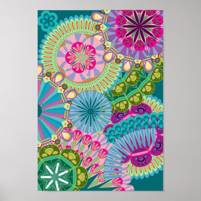 Psykedeliska fjädrar poster (Framsidan)