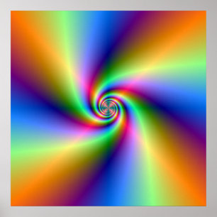 Psykedeliska fyra Vind Spiral Poster