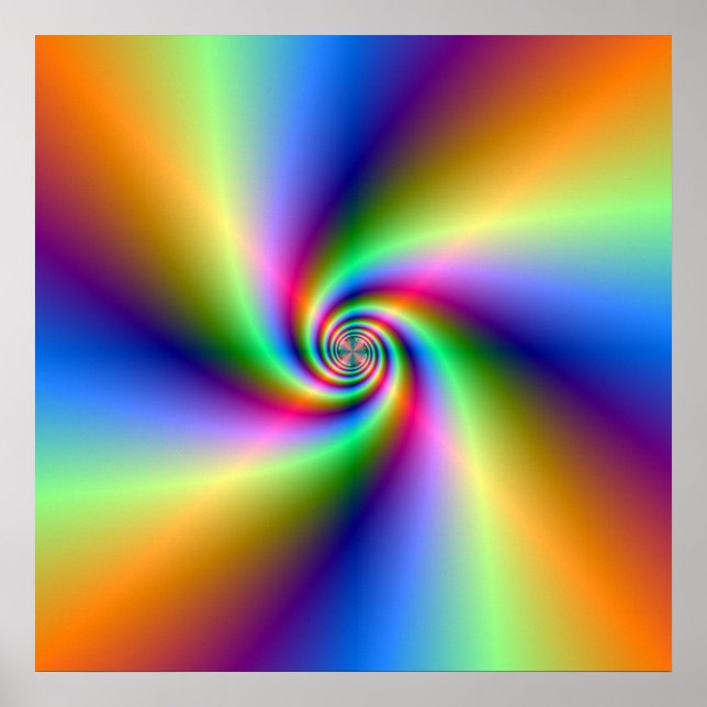 Psykedeliska fyra Vind Spiral Poster (Framsidan)