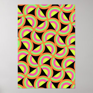Psykedeliska fyrkanter poster