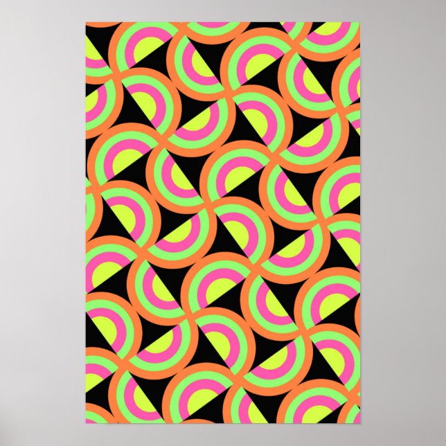 Psykedeliska fyrkanter poster (Framsidan)