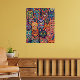 Psykedeliska katter. Hippy, Bohemian, BoHo Poster