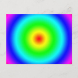 Psykedeliska konstgåvor: Funky Regnbåkretsar Vykort