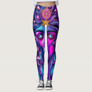 Psykedeliska kvinnors bensin leggings
