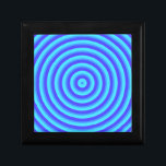 Psykedeliska neon Blue Circles Smyckeskrin<br><div class="desc">Helt trippelmodig och psykedelisk. Hypnotiserande blå cirklar,  i en ljusblå färg. Retro sextio ser ut.</div>