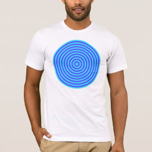Psykedeliska neon Blue Circles Tee Shirt