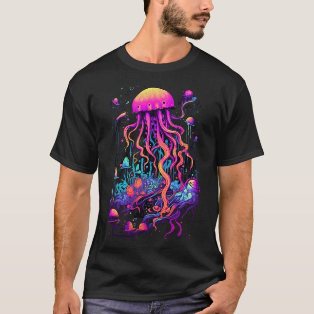 Psykedeliska oceanen: Abyssal-mötes T Shirt (Framsida)