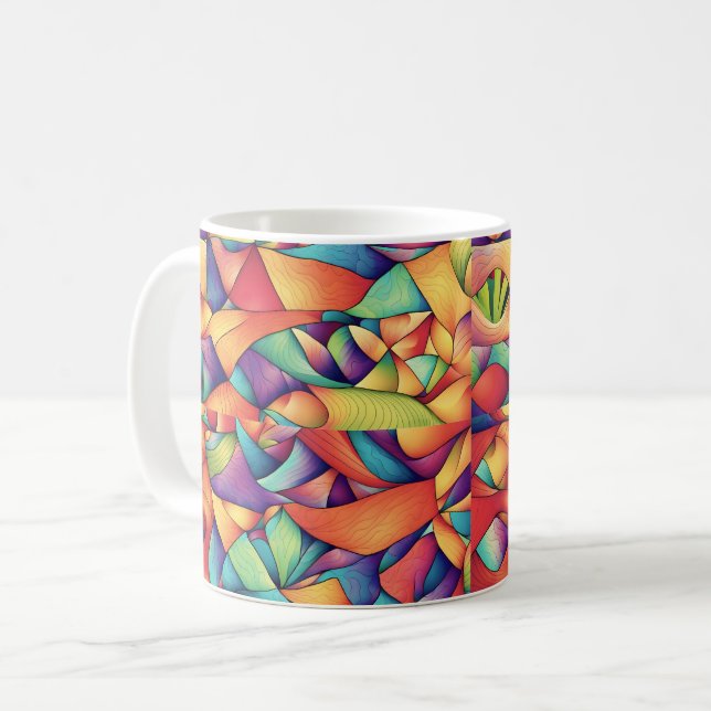 Psykedeliska oceanen kaffemugg (Framsida vänster)