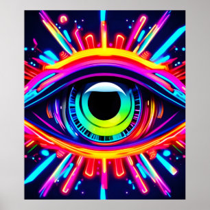 Psykedeliska Öga i Universe Art Poster