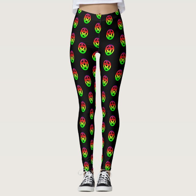 Psykedeliska pentacles leggings (Framsida)