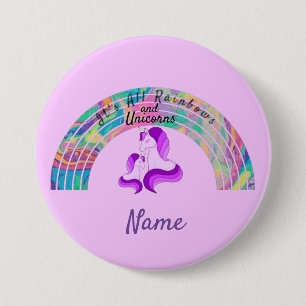Psykedeliska Rainbows och Unicorns Thunder_Cove Knapp