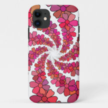 Psykedeliska snurrblommor blommigt retro groovy