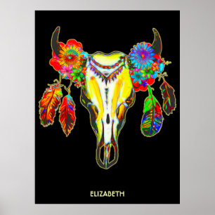 Psykedeliska stamcellsblommor poster
