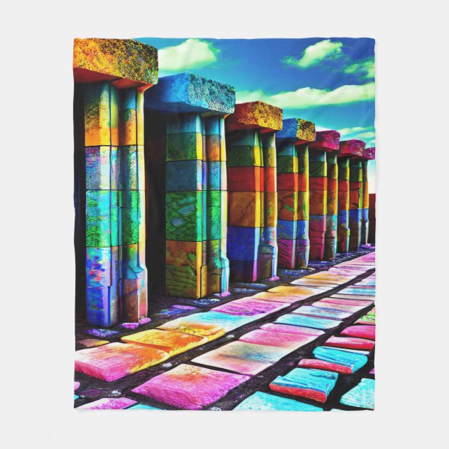 Psykedeliska stenar fleecefilt (Framsidan)