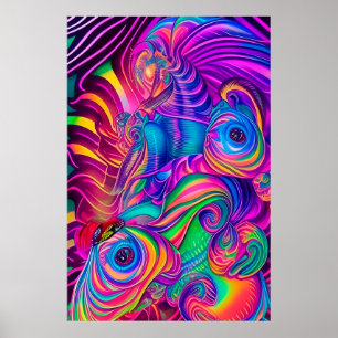 Psykedeliska Wall Art Poster Groovy Man!