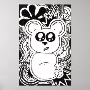 Psykedeliskt björn poster