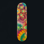Psykedeliskt Blommönster Mini Skateboard Bräda 18,5 Cm<br><div class="desc">Ljusstark och färgstark kombination av blommigtar</div>