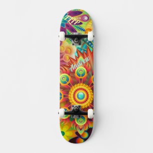 Psykedeliskt däck för Skateboard