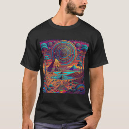 Psykedeliskt egyptiskt liggande t shirt