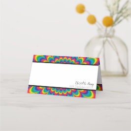 Psykedeliskt färgkort placeringskort