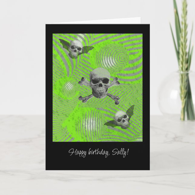 Psykedeliskt flygkort för döskallar kort (Framsida)