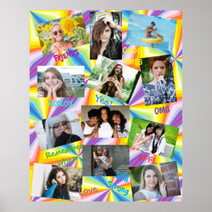 Psykedeliskt foto Poster Friends Theme HAMbWG