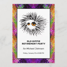 Psykedeliskt Fredstecken Hippie Pension Party Inbjudningar