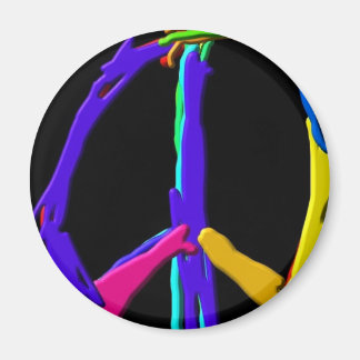Psykedeliskt Fredstecken Magnet