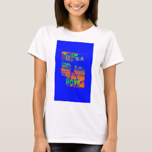 Psykedeliskt hopp från Förenade Stater: Blue Unity T-shirt