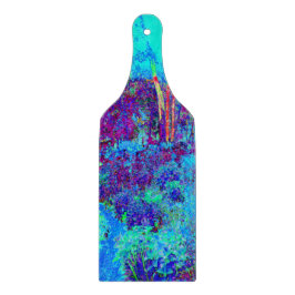 Psykedeliskt, intsionistiskt, blått trädgårdslands