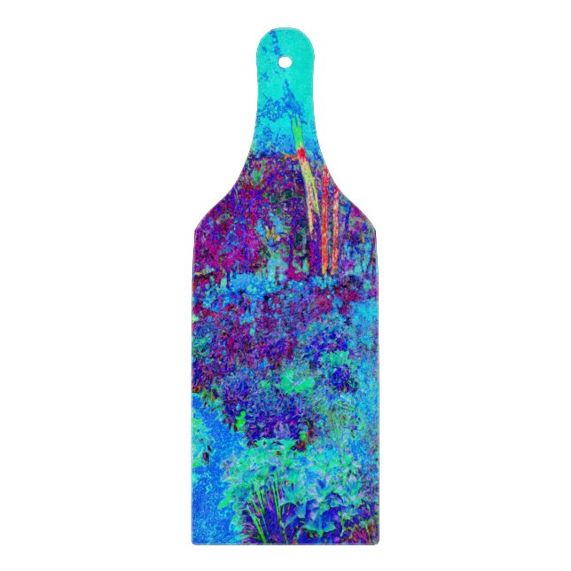 Psykedeliskt, intsionistiskt, blått trädgårdslands (Framsidan)