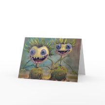 Psykedeliskt kort för Fantasy-mappad hälsning