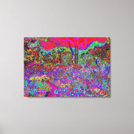 Psykedeliskt krementellt trädgårdslandskap canvastryck