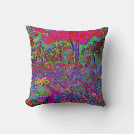 Psykedeliskt krementellt trädgårdslandskap kudde