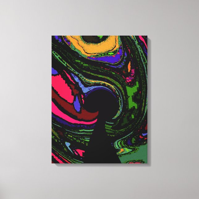 Psykedeliskt nyckelhål ~ 24x18,75" tjockt skrapat  canvastryck (Framsida)