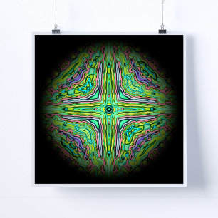 Psykedeliskt ögonlock från ett färglöst helvete v1 poster