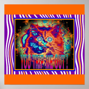Psykedeliskt Poster av elektrisk katt
