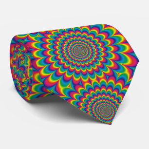 Psykedeliskt regnbåge Vibrant Färg Retro Slips