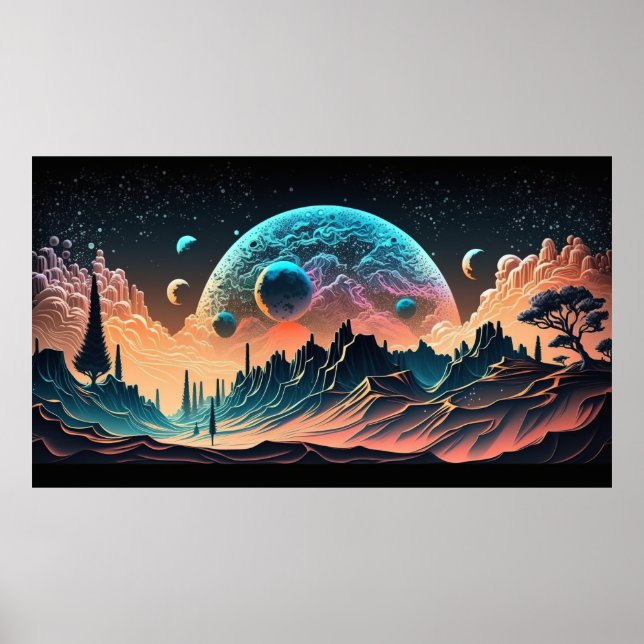 Psykedeliskt space poster (Framsidan)