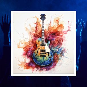 Psykedeliskt utfall av gitarrer Foton Art #6