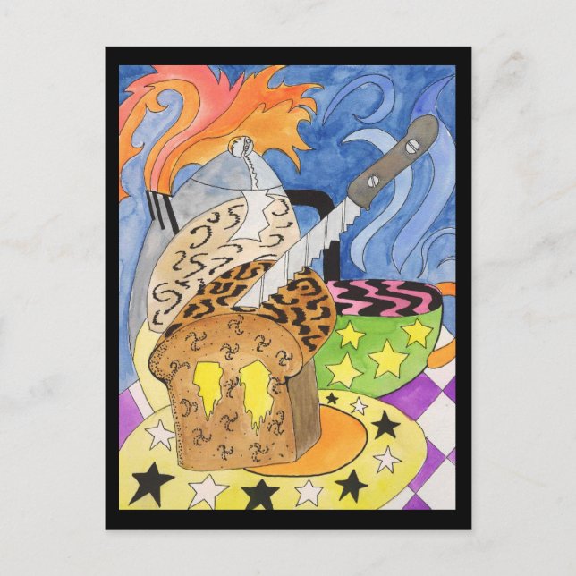 Psykedeliskt vykort för Brunch (Framsida)