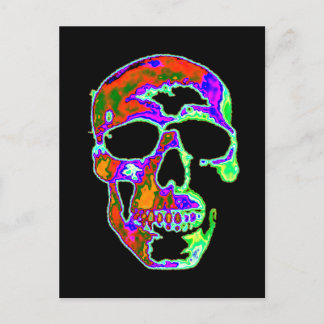 Psykedellisk skull vykort