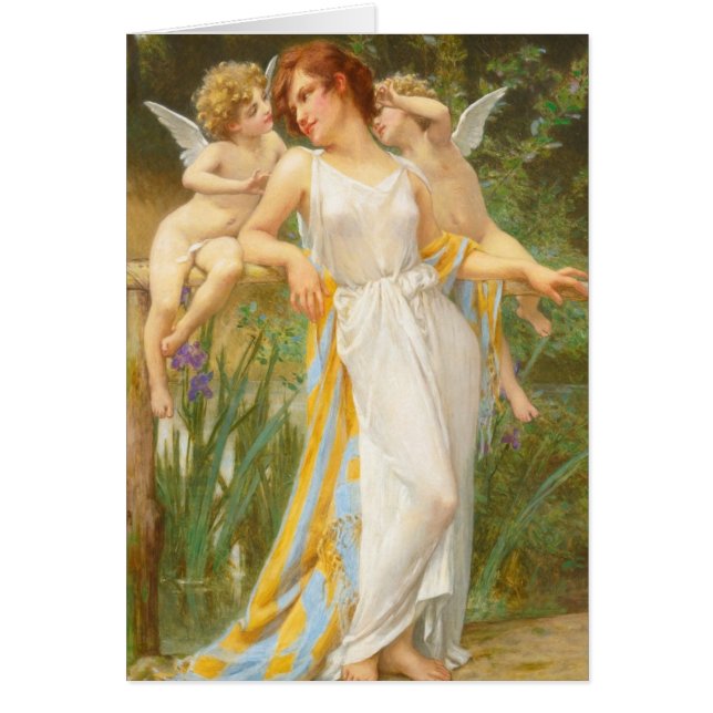 Psyken och lite Cupids Hälsningskort (Framsidan)