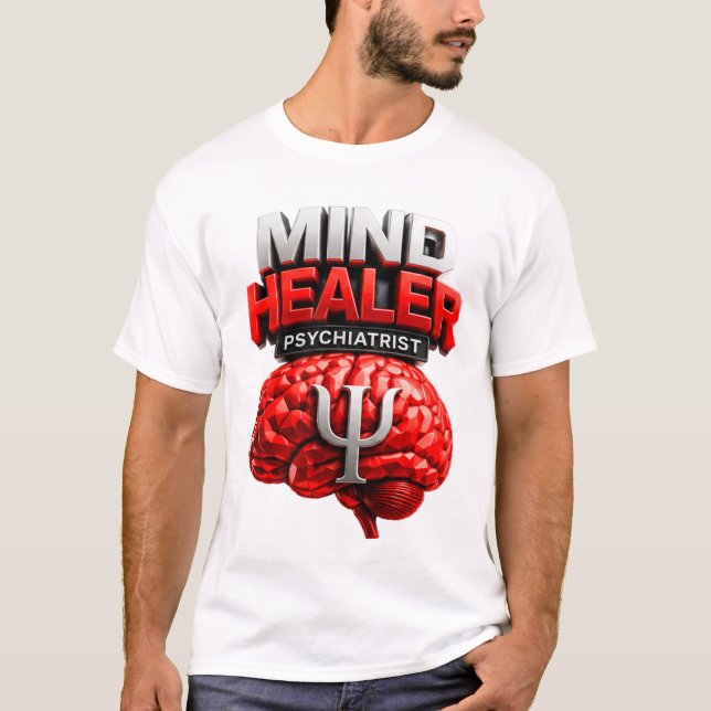 🧠Psykiater som botar genom vetenskap ⚡ T Shirt (Framsida)