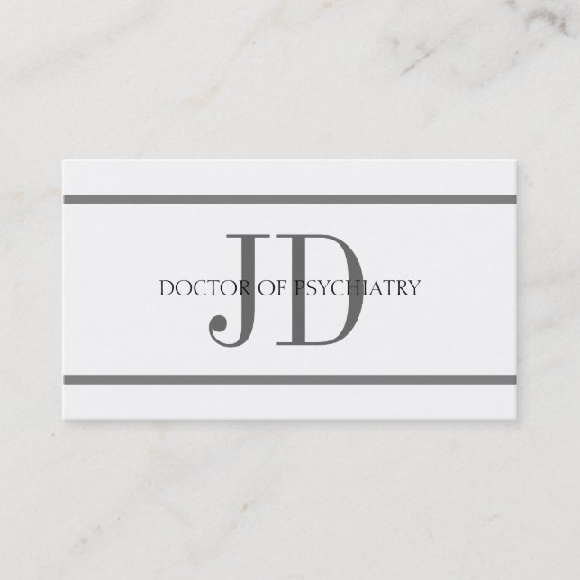 PsykiaterHoriz rand W/W Visitkort (Framsida)