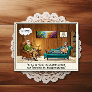 Psykiaterkontor Humor Serieteckning Postkort Vykort