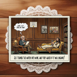 Psykiaterkontor Humor Serieteckning Postkort Vykort